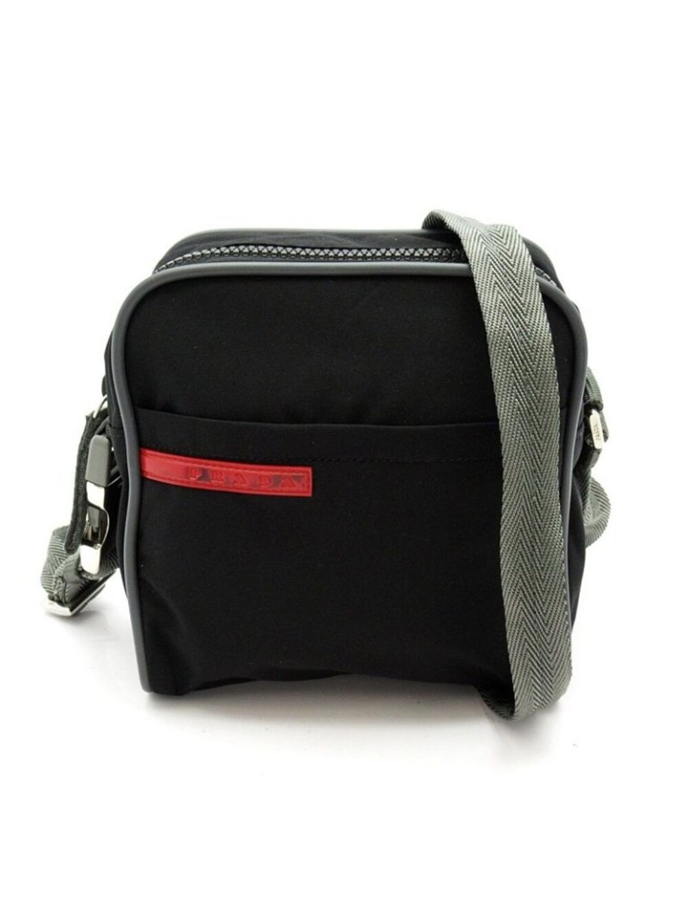Prada Sports Line Shoulder Bag Nylon Black Medium